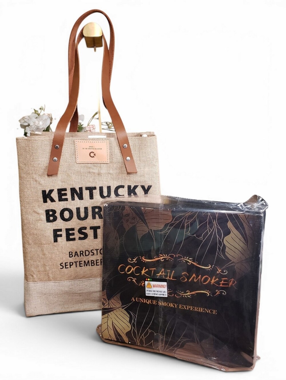 NWT! Kentucky Bourbon Festival Artisan Signed Tote Bag & Cocktail Smoker - Picture 16 of 16